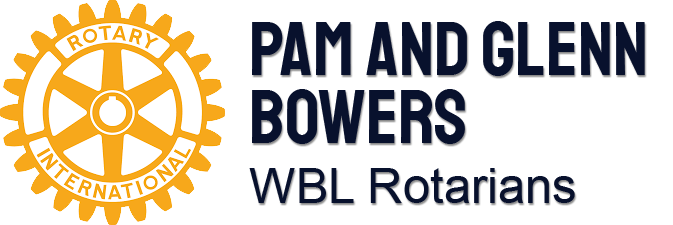 Pam and Glenn Bowers Rotary Logo